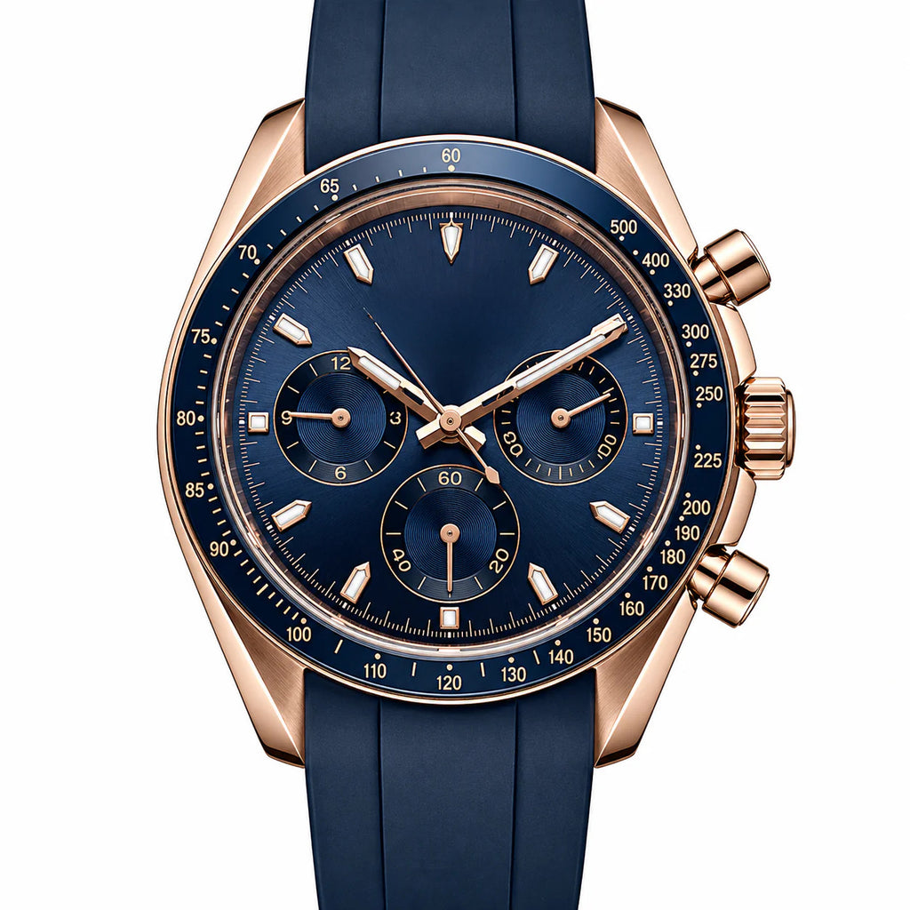 Rosé Gold Blue Dial