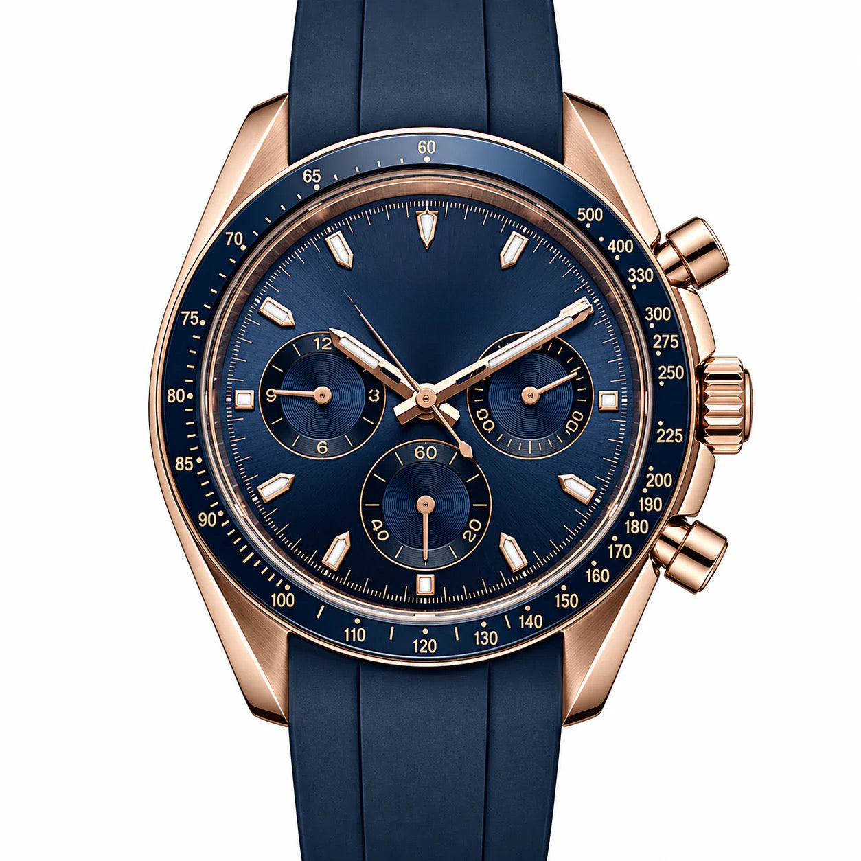 Rosé Gold Blue Dial