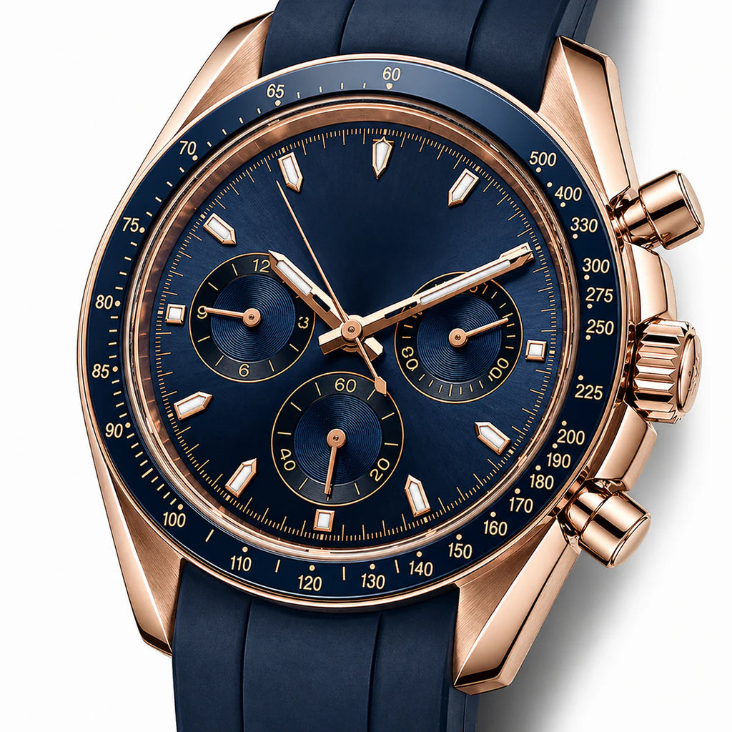 Rosé Gold Blue Dial