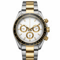 Two Tone Gold Silver White Dial