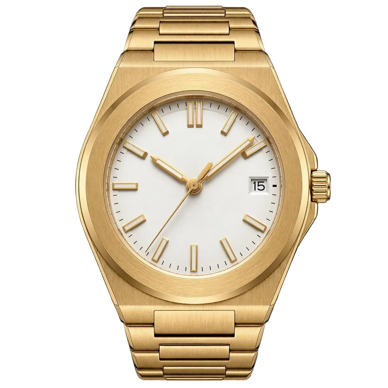 Steel Gold White Dial