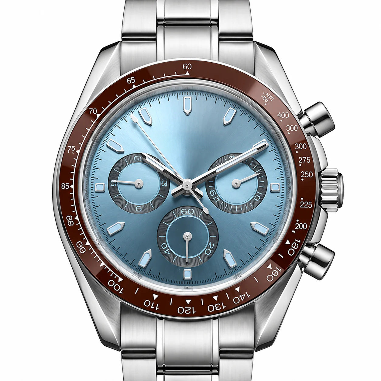 Chrono Silver Blue Dial