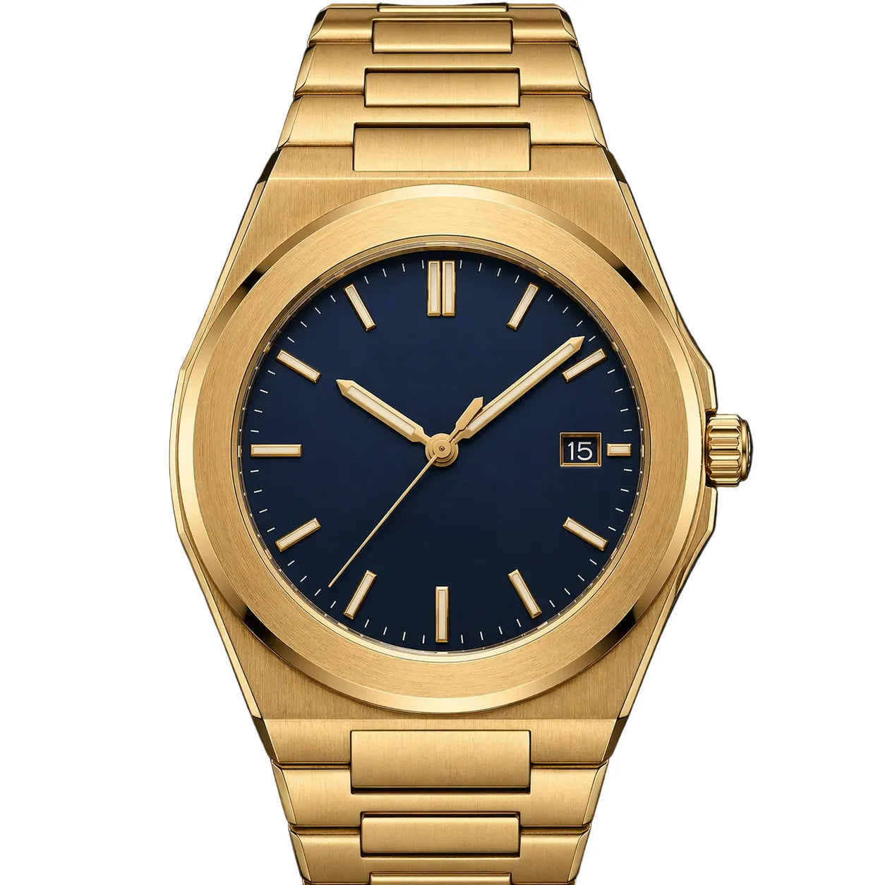 Steel Gold Blue Dial