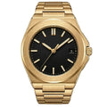 Steel Gold Black Dial