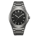 Silver Steel Black Dial