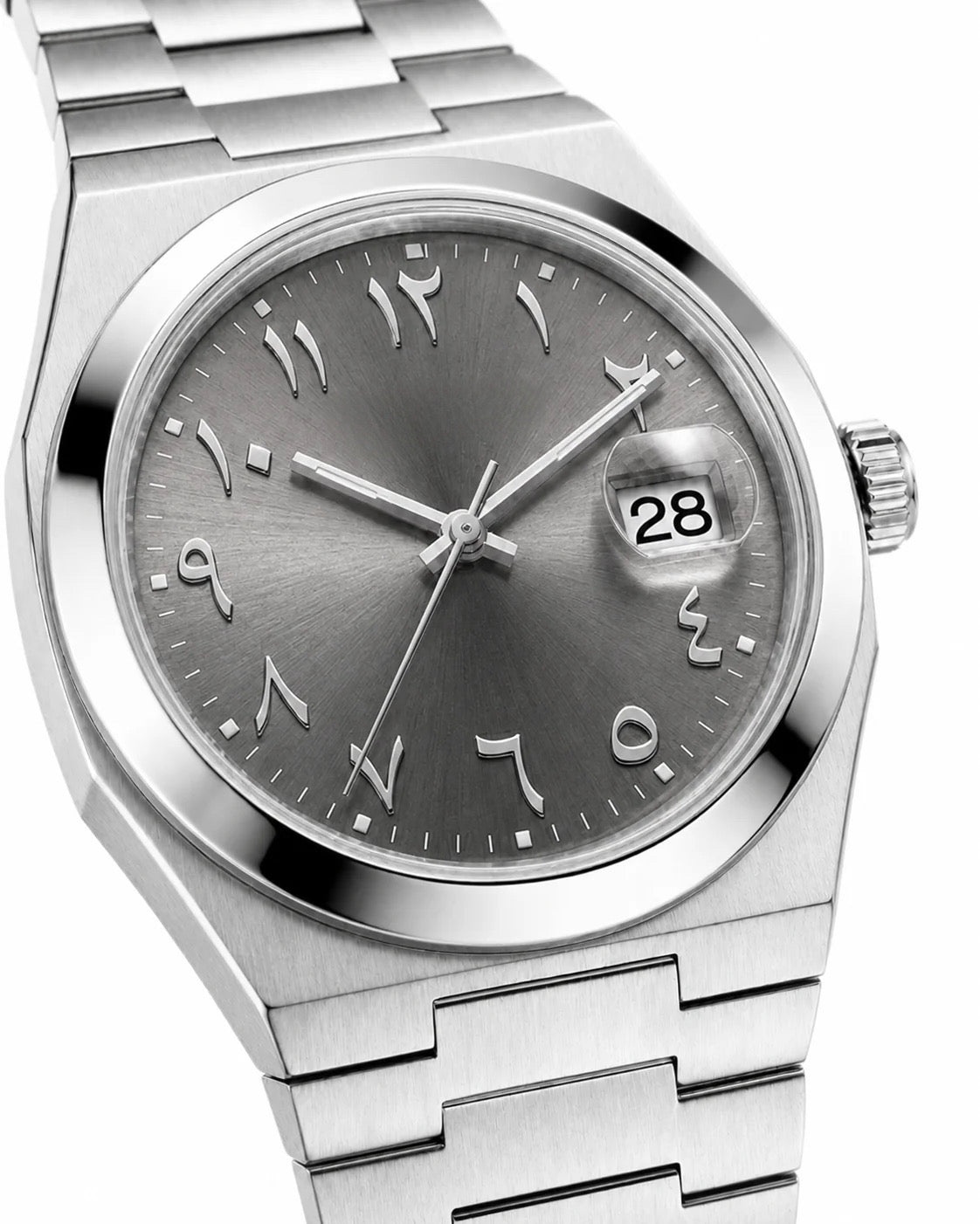 Linea Grey Arabic Dial