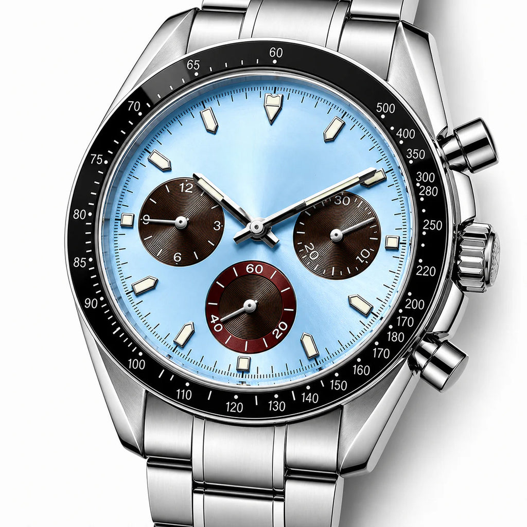Chrono Silver Blue Dial